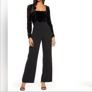 NWT Eliza J Sequin Black Jumpsuit 6